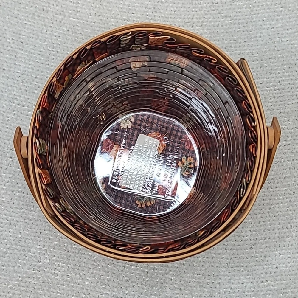 Longaberger Vintage 1996 Shades of Autumn Maple Leaf Basket/Liner/Insert 13935